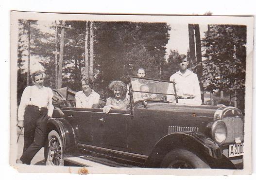 VANHA Valokuva UPEA Auto Helsinki 1920-l 6 x 9 cm