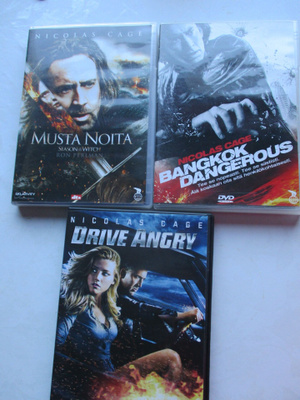 NICOLAS CAGE 3 DVD ELOKUVAA