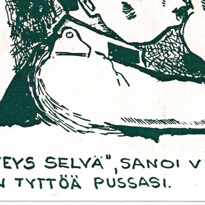 "Yhteys selvä " . sanoi viestimies kun tyttöä pussasi , e250