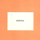 Riipinen Hilja, äänestyskortti, eduskunta, 1930-luku. - pikkukuva 1