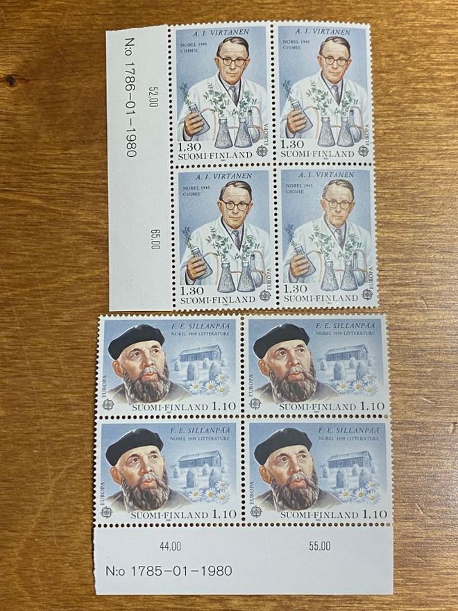 EUROOPPA 1980 PARI NELIÖT NUMERO MARGINAALILLA**