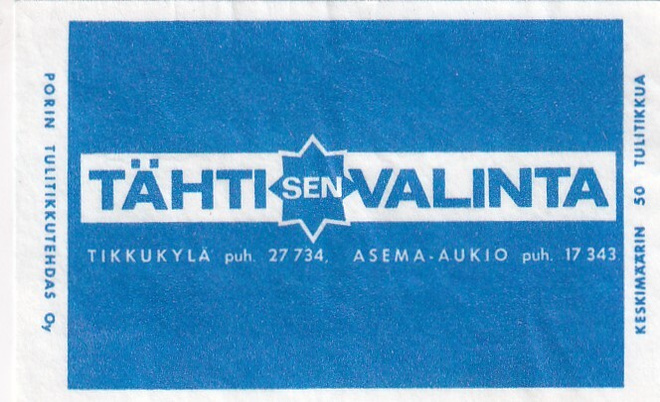 Tikkukylä. Tähtisen Valinta,   s84