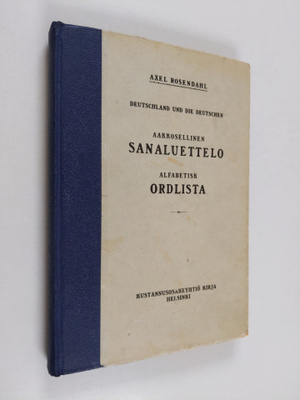 Axel Rosendahl : Aakkosellinen sanaluettelo lukukirjaan D...
