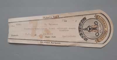signatuuri Loimaan apteekki -48 malli I