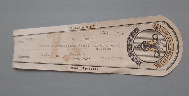 signatuuri Loimaan apteekki -48 malli I