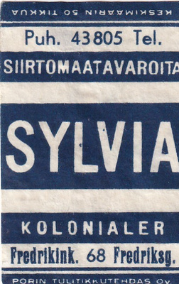 Helsinki, SYLVIA . Fredrikink. 68    b499