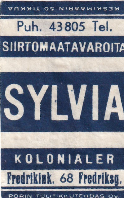 Helsinki, SYLVIA . Fredrikink. 68    b499