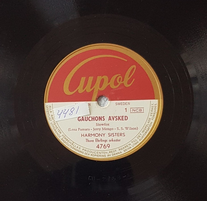 Savikiekko 1953 - Harmony Sisters - Cupol 4769