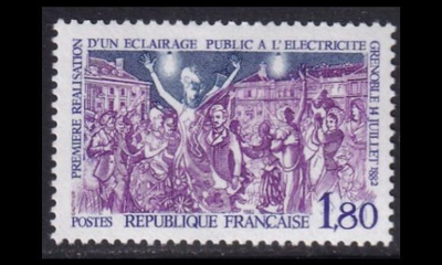 Ranska 2349 ** Sähköinen katuvalaistus 100v (1982)