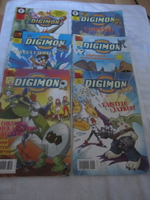 Digimon Sarjakuvalehti 6 kpl 4/2001 5-6/2002 1-2/2003 1/2004