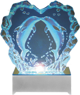 CRYSTAL DOLPHIN 15CM (49 048) (gl-264) lasia