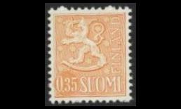 745I ** Leijonamalli 0,35 mk keltainen tyyppi I (1974)