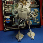 VINTAGE STAR WARS SCOUT WALKER VEHICLE AT-ST + Ewok figuuri - pikkukuva 1