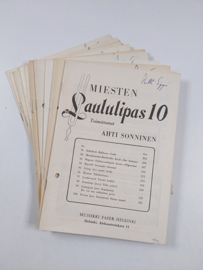 Miesten laululipas : 1-10