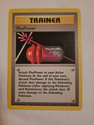 Trainer PlusPower 84/102 Base set uncommon card