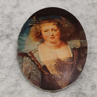 Vintage 17th century lady portrait Cameo Cabochons solki - pikkukuva 4