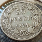 50 PENNIÄ v.1874 hopeaa - pikkukuva 1