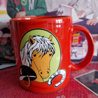 Hevonen/Ratsastus vintage kahvimuki uudenveroinen - pikkukuva 1