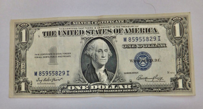 USA 1 dollar 1935 E Silver Certificate Aika Hyvä Rapea