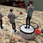 Beatles figuurit / plastic figurines cake toppers; 1960-luku - pikkukuva 2