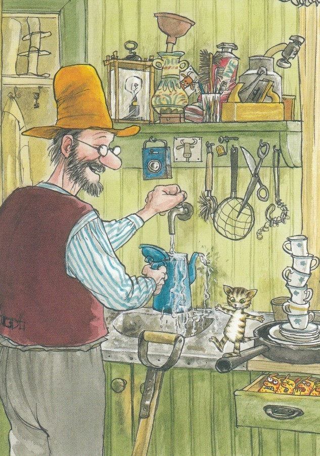 Sven Nordqvist: Viiru pentuna (postikortti)
