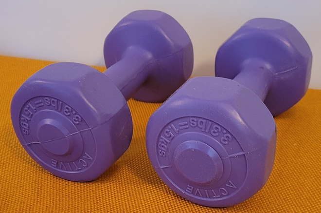 Käsipainot 1,5 kg, 2 kpl. Active. Muovipinta