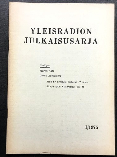 Sivuja työn historiasta osa II