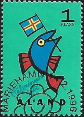 Åland 1996 Tervehdys 1 lk EP alareuna LOISTO LaPe 107