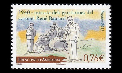 Andorra Fr 787 ** Ranskan poliisin vetäytymisestä 75v (201