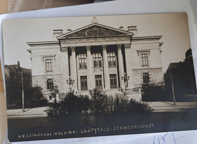 Helsinki, säätytalo, kulkematon vanha kortti