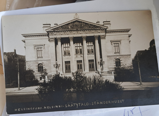 Helsinki, säätytalo, kulkematon vanha kortti