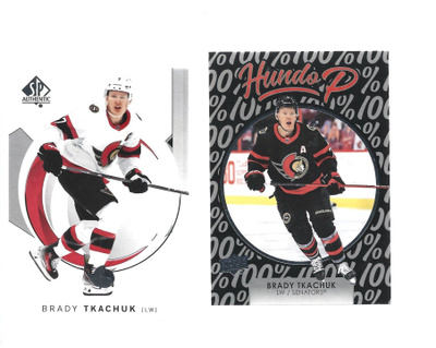 2 X BRADY TKACHUK -1 erkkari=HUNDO P=HP-8