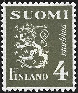 1945 M-30 L 4 mk ruskehtavanoliivi ** Lape 297 b VSP Lm6