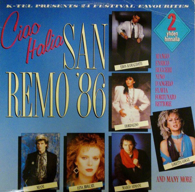 CIAO ITALIA  SAN REMO '86  ::  2 x VINYYLI  LP .... FIN-1986