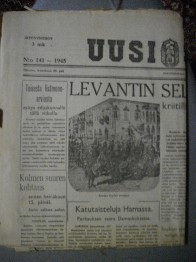 Uusi Suomi Nro 141/29.5.1945 (24.1)
