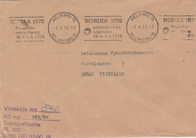 Sotilaspostia, TOPOGRAFIKUNTA, Helsinki 10