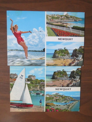 Newquay, England 1970-luku kaksi sommitelmakorttia
