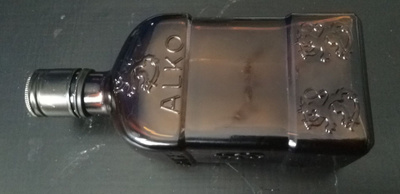Wanha Alkon Whisky pullo Leijonilla