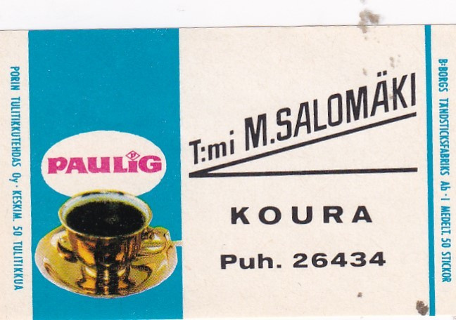 Koura. T:mi M. Salomäki , Paulig  2/11