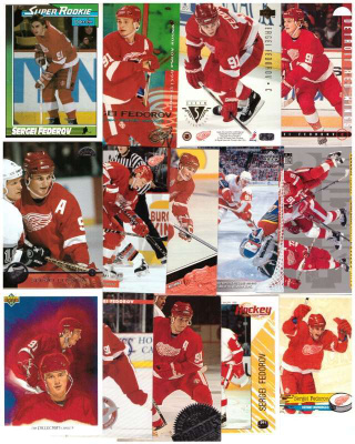 14 x SERGEI FEDOROV Detroit Red Wings