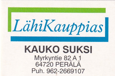 Perälä, Kauko Suksi, Myrkyntie  82 A 1     b590