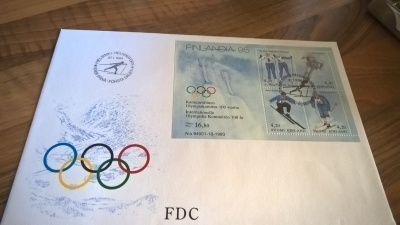 FDC Suomi 27.1.1994 Kansainvälinen olympiakomitea / Olympia
