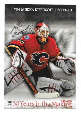 2009-10 Calgary Flames TeamIssued #34 Miikka Kiprusoff , TPS