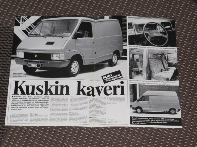 1981 Renault Trafic paku esite - KUIN UUSI - suom