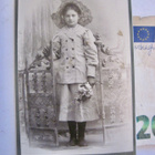 VANHA CDV Valokuva Tyttö UPEA Hattu Venäjä Pietari 1900-l - pikkukuva 1
