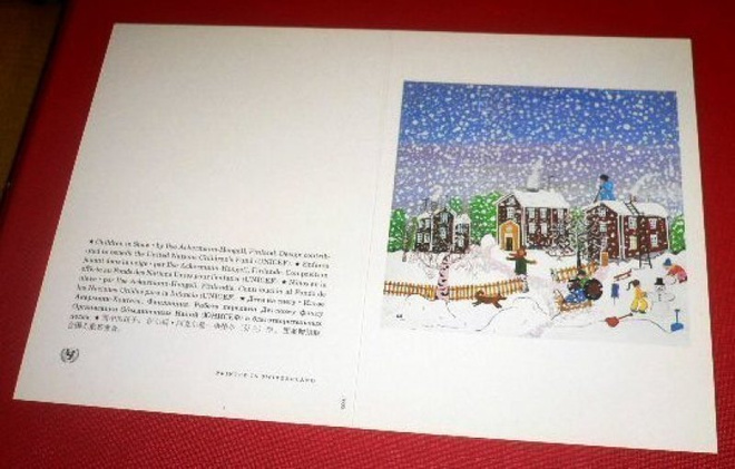 Unicef TK Ilse Ackermann-Hongell (Fi) Children in snow (K8)