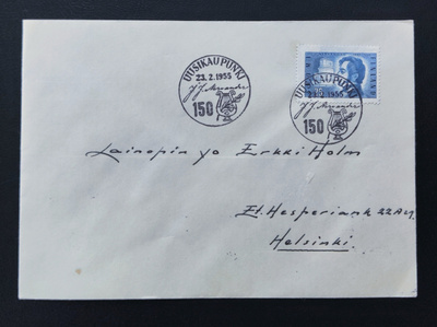 FDC 1955 J.J.Nervanderin syntymästä 150 vuotta