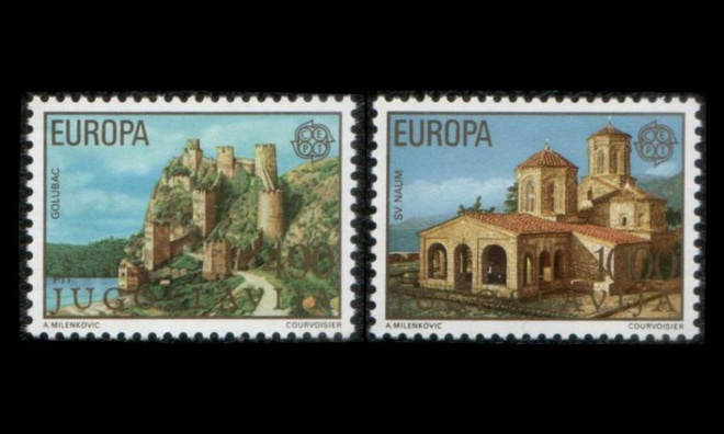 Jugoslavia 1725-6 ** Europa monumentteja (1978)