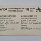 Panda – Postimerkkipurukumi # 168 - Punainen Risti 1941 - pikkukuva 2