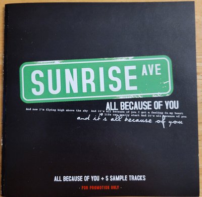 Sunrise Ave – All Because Of You Promo CD